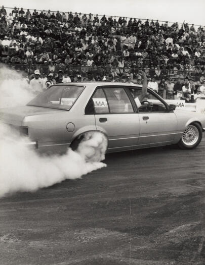 Summernats at Exhibition Park - burn out eliminations