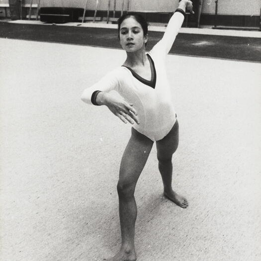 AIS gymnasts at practice, Bruce