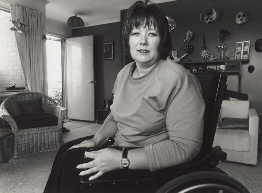 Multiple Sclerosis sufferer, Karen Delaney at home in Belconnen