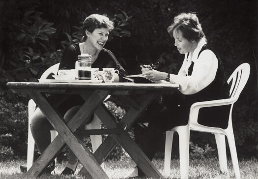 Feminist author, Teresa Brennan (right) & Ann Stgany