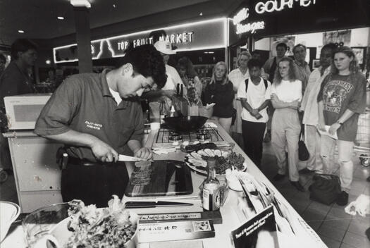 Japanese butcher demonstration