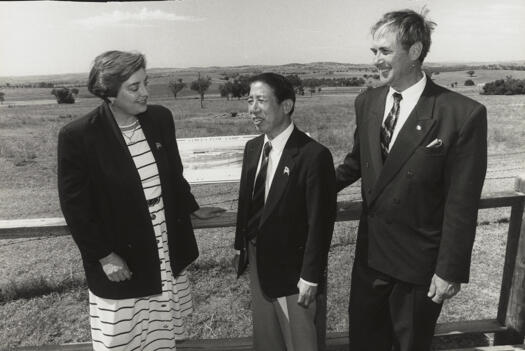 Rosemary Follett MLA and Nara Mayor