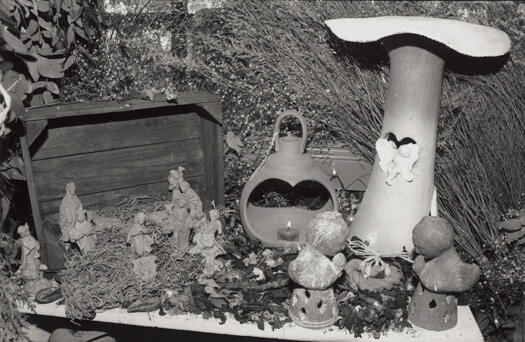 Nativity scene at Posh Pots, Federation Square at Gungahlin