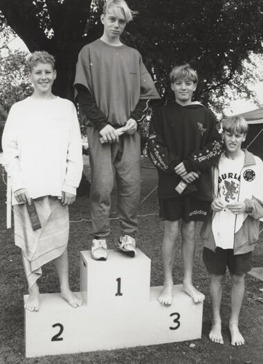 Swimming race at Queanbeyan Pool