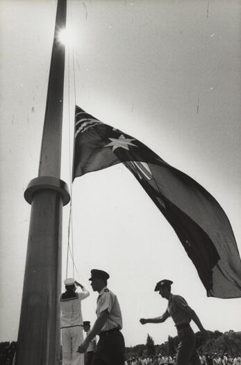 Flag raising at Commonwealth Park, Australia Day