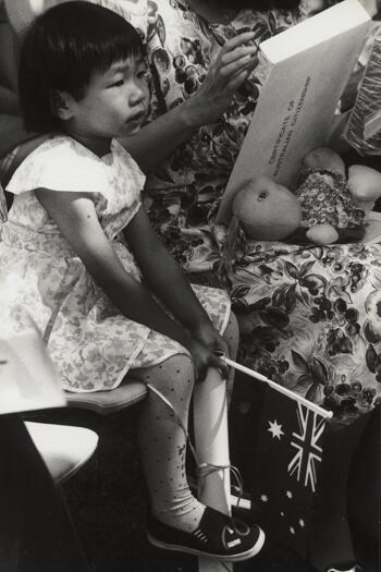 Citizenship ceremony at Commonwealth Park on Australia Day