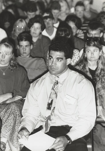 Mal Meninga and Attorney General Terry Connolly