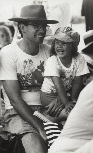 Bernie Clark and daughter at Australia Day