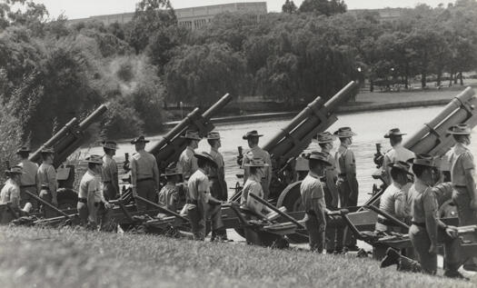 Australia Day - 21 gun salute by A Battery, 8/12 Regiment