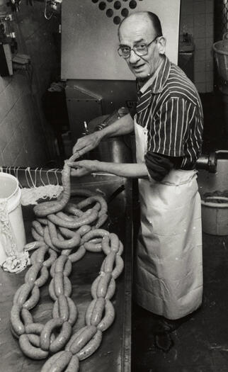 Clyde Southwell from Country Pride Sausages, Lyneham shops