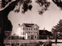 A front view of Government House, Yarralumla