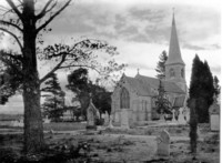 A view of through the cemetery to the back of St John's Church.