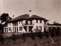 A view of the Prime Minister's Lodge taken from the left hand front of the building.