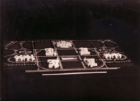 A photograph of a model building plan for the Parliamentary triangle.