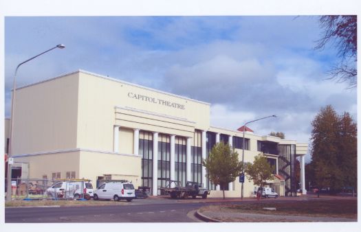 Capitol Theatre building in Manuka. The original was demolished in 1980.