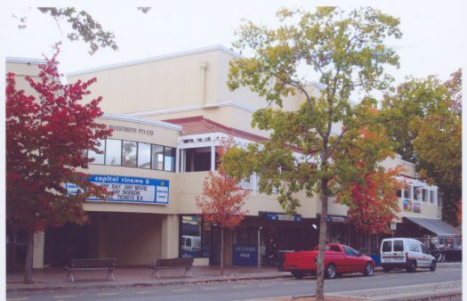 Capitol Cinema building in Manuka from Franklin Street. 