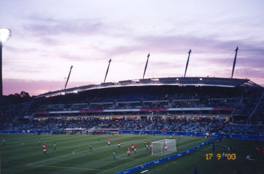 Olympic Games soccer being played at Canberra Stadium, Bruce