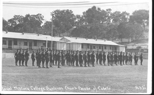 Cadets on Church Parade at the Royal Military College