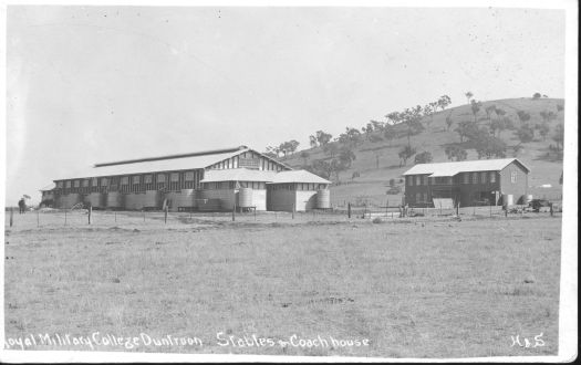 Shows the stables and coach house, Duntroon