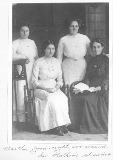 Martha Good on the right with her arm around her mother