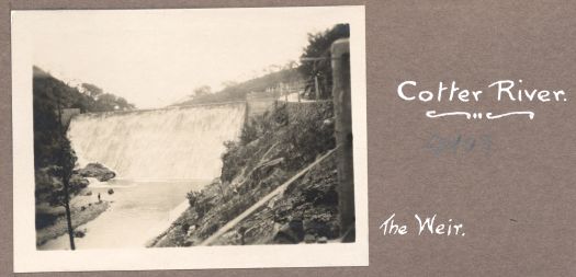 The weir on the Cotter River