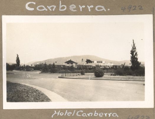 A distant view of Hotel Canberra
