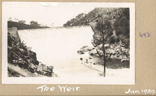 The weir on the Cotter River