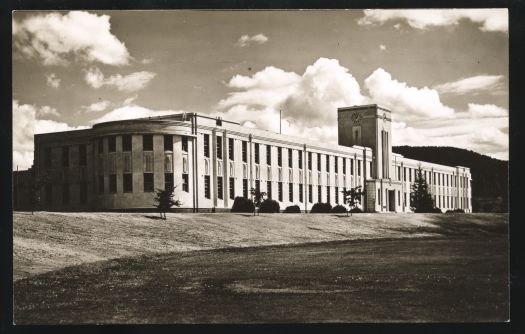 A view of Canberra High School looking at the front