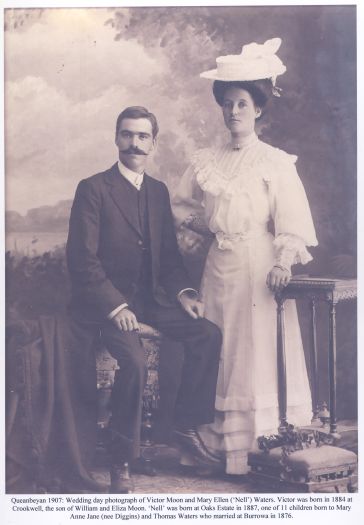 Wedding photo of Victor Moon and Nell Waters
