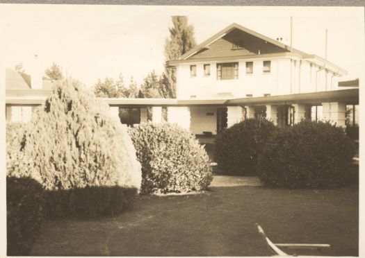 A close view of the front of Hotel Canberra