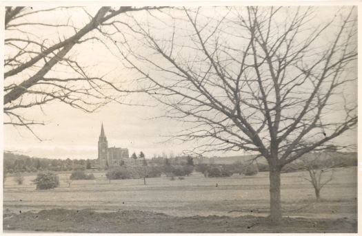 A distant view of St Andrews Cathedral