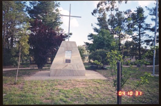 RAAF Memorial to 'Hughie Edwards' on the Federal Highway entrance to Canberra. 
