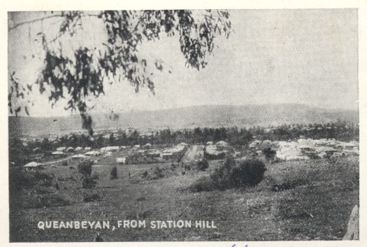 Looking down from Station Hill to Queanbeyan