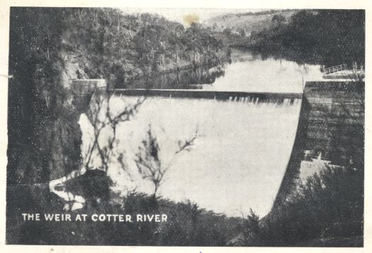 The weir on the Cotter River