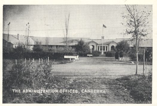 A front view of the Administration Building, Canberra