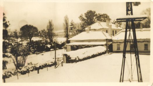 Snow covered house