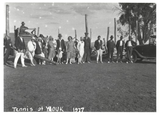A large group playing tennis at Yaouk
