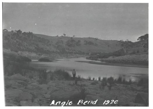 Angle Crossing with a man standing on the bank