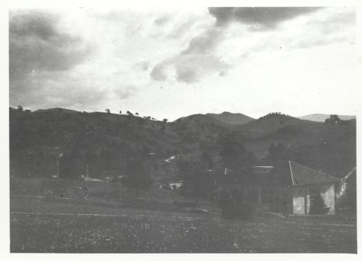 Photo taken from the hill behind the Cotter pumping house looking down the hill