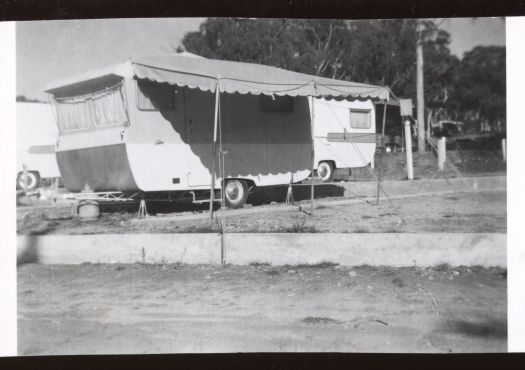 A caravan parked in the caravan park