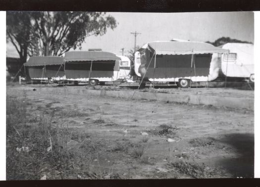 Three caravans in caravan park
