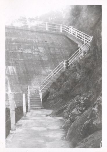Stairway from the ground to the top of the Cotter Dam wall