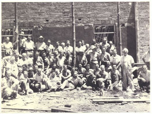 A group of men building the Canberra High School