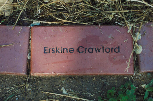 Memorial paver to Erskine Crawford