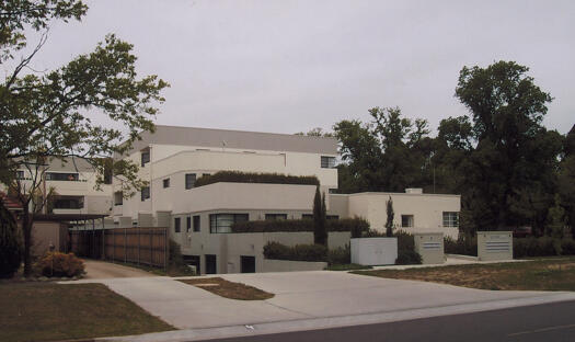 Rear of Cuthbert Whitley designed houses, corner Cunningham Street and Canberra Avenue, Griffith