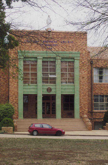 Front entrance of St. Edmund's College, corner of McMillan Crescent and Canberra Avenue