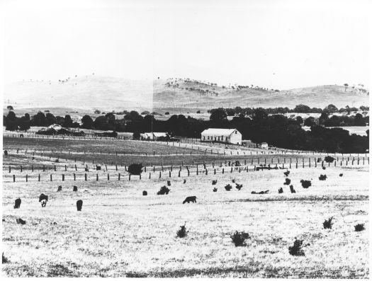 View of Kaye's farm and Klensendorlffe's old farmhouse looking to the north west