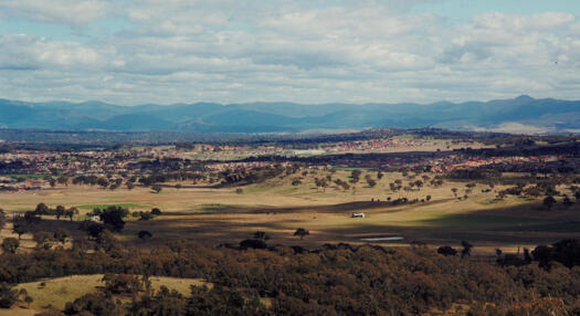 View of Gungahlin from Oak Hill.