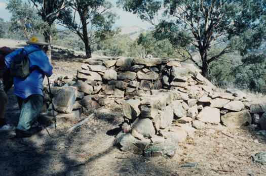 Memorial to construction camp for the railway line at McAlister's Cutting, Melrose Valley, Tuggeranong