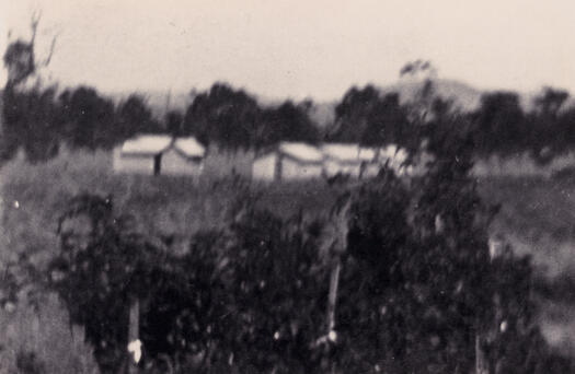The huts were once known as the Ainslie Amusement Hall and were along the old Yass Road in the vicinity of Lyneham High School on land farmed by Ted Shumack known as 'Kia Ora'. They were built at the instigation of Walter Griffin. 